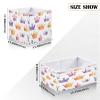 Kigai Cartoon Crown Cube Storage Bins 11x11 inch Collapsible Fabric Storage Cubes Organizer Foldable Boxes Decorative Basket for Home Organizing view 3