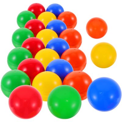 Operitacx 1.57 Inch Hollow Plastic Raffle Balls with Openable Design for Festival Prize Drawings and Party Games 25 Assorted Colors