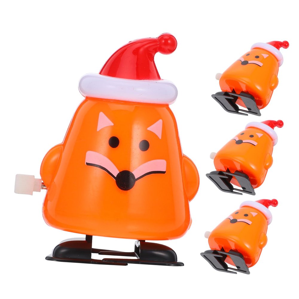 LIFKOME 4pcs Christmas Wind-up Toys Adorable Desktop Clockwork Toys for Holiday Fun Stocking Stuffers for All Ages Festive Celebrations