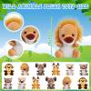 50 Pcs Safari Jungle Party Favors Include 12 Mini Forest Mini Stuffed Animals 12 Hats 12 Foldable Paper Boxes 12 Adoption Cards 1 Adoption Sign 1 Fence for Jungle Party Adopt A Jungle Animal Favors view 2