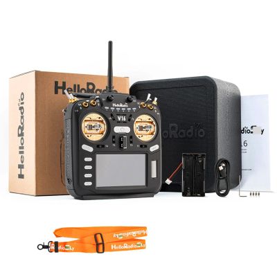 HTLNUZD V16 MAX ELRS 2.4GHz Multi-Protocol 16CH Transmitter EDGETX/OPENTX Compatible FPV Remote with 4.3" Touchscreen 6-Axis Gyro, and Reverse Polarity Protection for Racing Drones & Aircraft Model 2