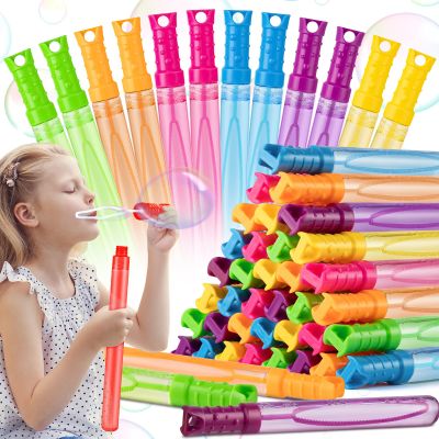 60 Pack Big Bubble Wands Bulk in 6 Colors, Bulk Party Favors for Kids, Ideal for Easter, Summer, Halloween, Valentine, School Classroom Prizes for Boys & Girls, Ideal Goodies Bags Stuffers