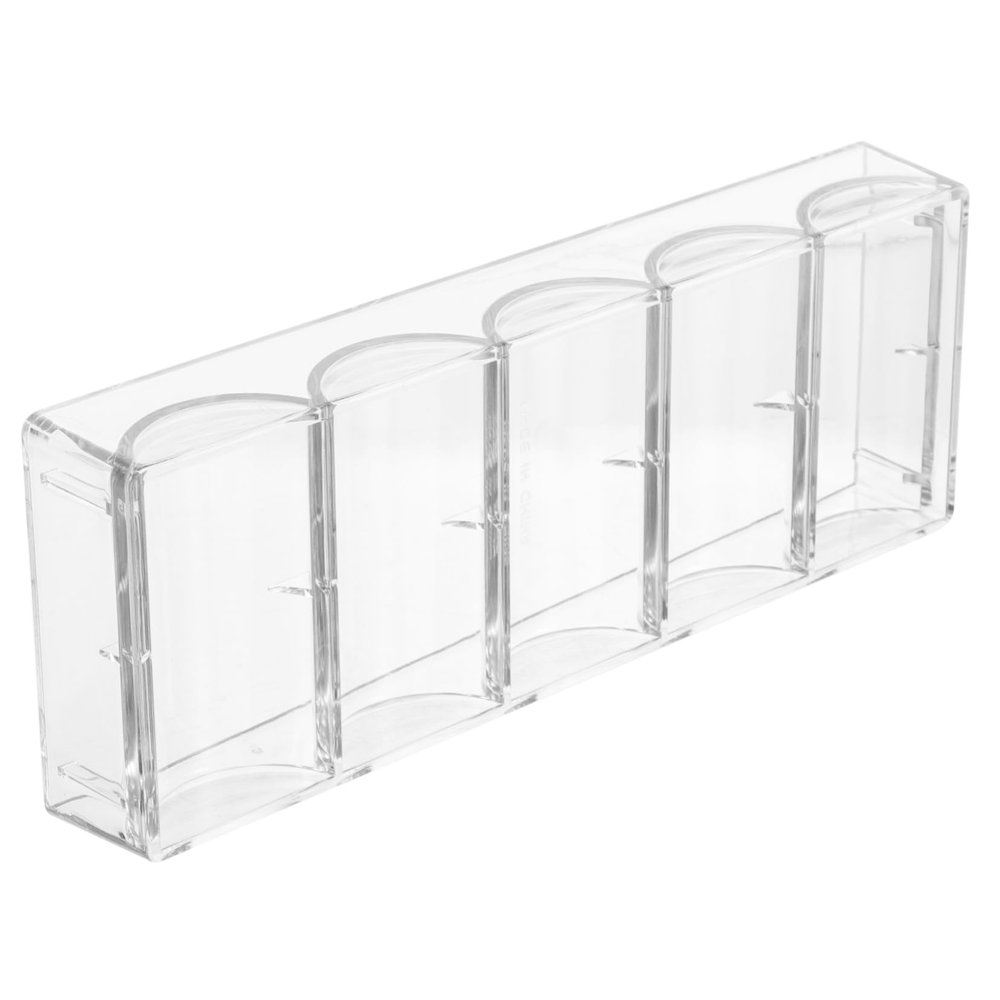 BESPORTBLE Wear-Resistant Poker Chip Box Portable Poker Chip Holder Tray Plastic Storage Organizer