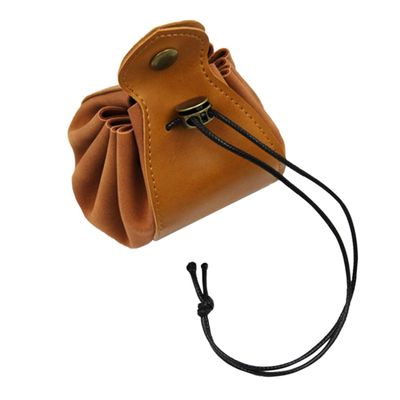 Toddmomy Pu Dice Bag Drawstring Closure Vintage Dice Storage Pouch for Accessories for Tabletop Games Travel and Everyday Use