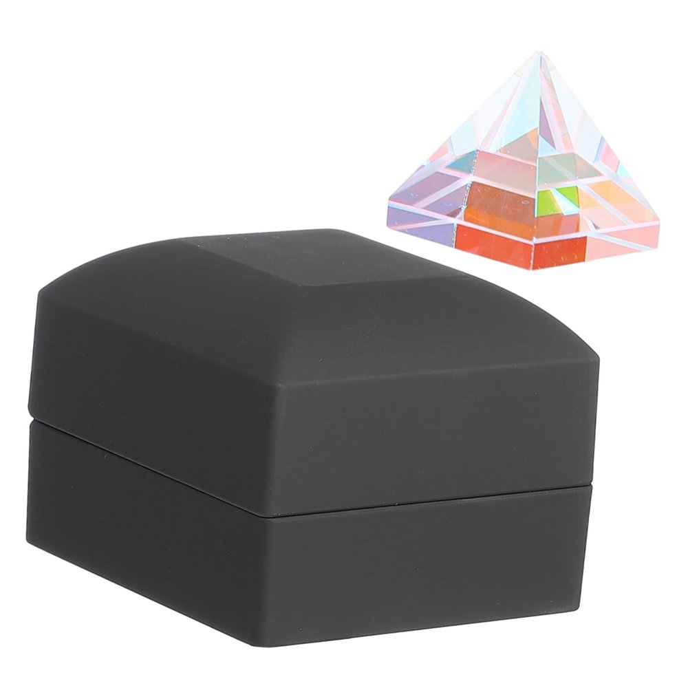 FUNOMOCYA Pyramid Shaped Optical Prism Decorative Storage Box Photo Photography Accessory