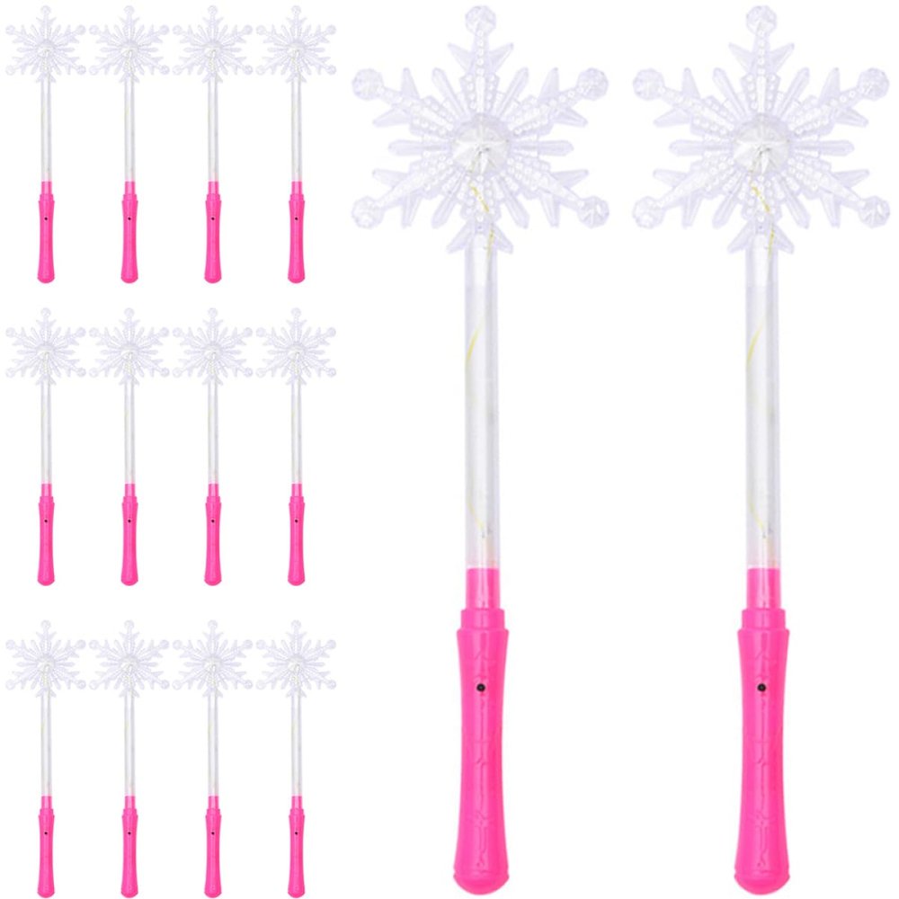 Hemoton 24pcs Snowflake Wands Led Princess for Celebrations Cosplay and Birthdays Fun Toys for Girls