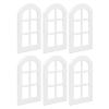 6PCS Dollhouse Windows Miniature Window Frame Ornament 1:12 Scale Dollhouse Furniture Tiny Wooden Window for Decoration view 2