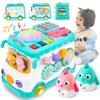 iFaveorr Toys for 1 Year Old Girl Gifts, 10-in-1 Montessori Toys Bus for Baby 6-12 12-18 Months, Educational Musical Learning Toddler Toy Ages 1-2, First Birthday Gifts for Girls and Boys view 1