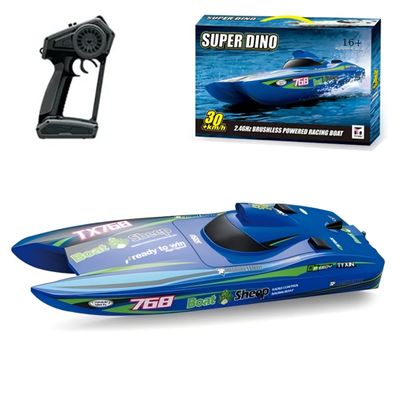 Actualia RC Boat for Lakes & Pools & Salt Water, 30KM/H High Speed Turbo Boat 2.4G Brushless Remote Control Ship, Professional Speedboat Watercraft Summer Toys Gift for Adult