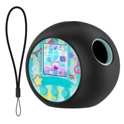 Acddeny Silicone Case for Punirunes Interactive Toy Digital Pet,Protective Skin Sleeve for Virtual Electronic Pets Black