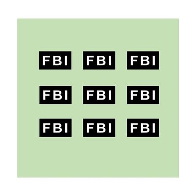 4mm FBI Patch Sticker 9ea in 1 Set (0.157 X 0.107 inch)