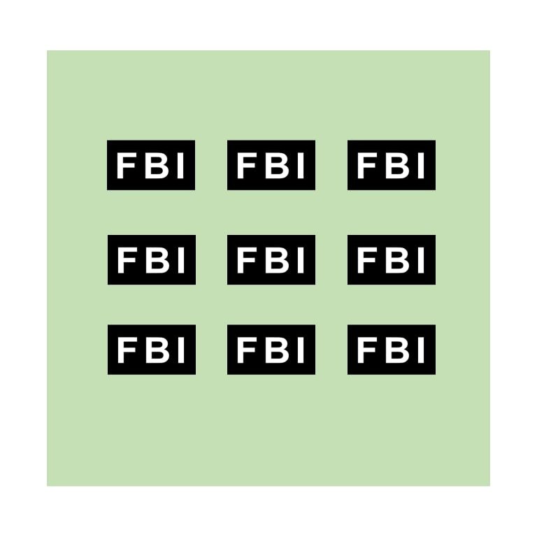 4mm FBI Patch Sticker 9ea in 1 Set (0.157 X 0.107 inch)