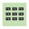 4mm FBI Patch Sticker 9ea in 1 Set (0.157 X 0.107 inch) view 1