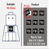 4mm FBI Patch Sticker 9ea in 1 Set (0.157 X 0.107 inch) view 2