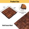 12 inch Chessboard Shaped Acacia Wood Interlocking Floor, with Good Scratch Resistance and Unique Chessboard Design, Tightly and stably Interlocked, Extending The Comfortable Space of The Balcony view 3