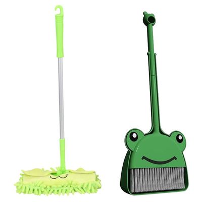 PRETYZOOM Kids Pretend Cleaning Set Mini Broom Dustpan Mop Small Housekeeping Helper Toy for Toddlers Educational Play 18.50X7.08X1.18In