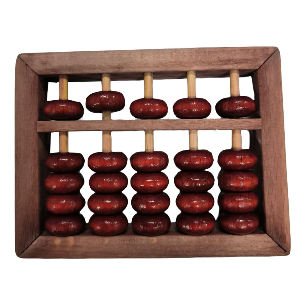 5-Digit Abacus Chinese Calculator Mathematical Soroban Abacus Wood Abacus for Children