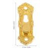 4Set Gold 1/12 Miniature Door Knob Lock and Key Dollhouse Decoration Accessories view 2