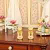4Set Gold 1/12 Miniature Door Knob Lock and Key Dollhouse Decoration Accessories view 4
