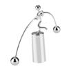 YARNOW Small Iron Men Weightlifting Tumbler Balance Ornament Creative Desktop Sportsman Decor for Unique Newton Physics Design Fun Iron Art Decoration view 1