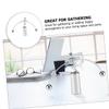 YARNOW Small Iron Men Weightlifting Tumbler Balance Ornament Creative Desktop Sportsman Decor for Unique Newton Physics Design Fun Iron Art Decoration view 4