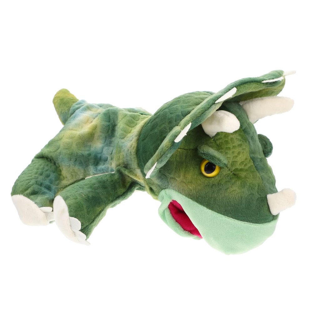 Abaodam Adorable Plush Dinosaur Hand Puppet for Interactive Parent Play Fun Plush Puppet for Imaginative Play for Storytelling and Puppet Shows