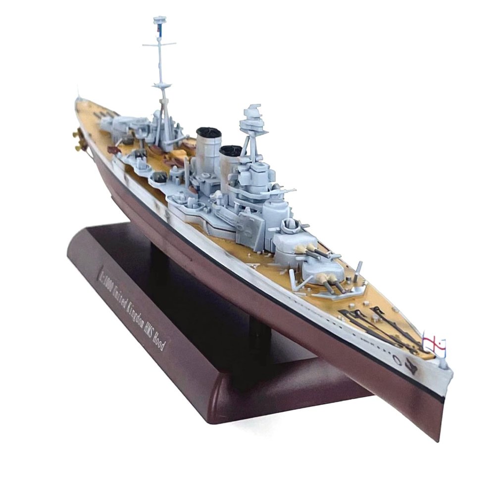 CHICHIYANG 1:1000 Scale United Kingdom HMS Hood Battle Cruiser Model Alloy Die-Cast Nautical Warship Miniature for Boat Enthusiasts