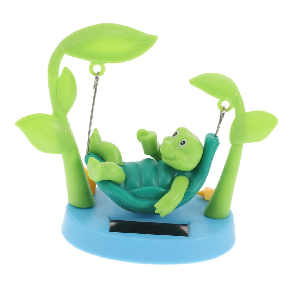 Abaodam Solar Powered Turtle Dashboard Ornament Swinging Turtle Figurine Toy Car Interior Decoration Unique Solar Car Ornament for Office and Vehicle