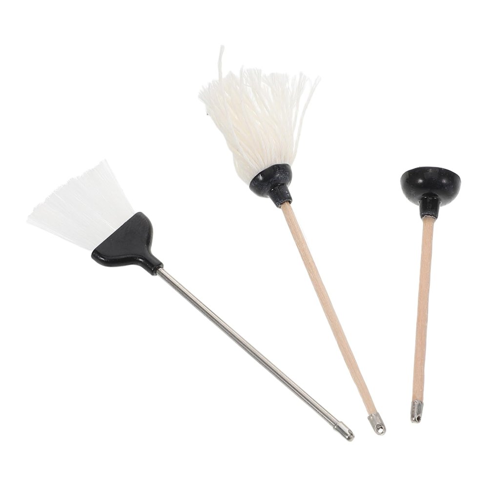 Kisangel 1set Miniature Dollhouse Bathroom Accessories Set Realistic Cleaning Tools Including Mop Broom and Plunger for Mini Home Decor and Dollhouse Scenes