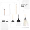 Kisangel 1set Miniature Dollhouse Bathroom Accessories Set Realistic Cleaning Tools Including Mop Broom and Plunger for Mini Home Decor and Dollhouse Scenes view 3
