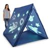 Fun Express 45" x 40" Glow-in-The-Dark Outer Space Polyester Sleepover Tent view 1