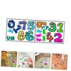 FELTECHELECTR 1set Self-Adhesive Cartoon Number Game Floor Stickers for Boys and Girls Fun Home Decor Lattice Design Educational Playroom Decor Stimulates Imagination and Social Skills view 3