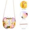 FRCOLOR Boys and Girls Butterfly Crossbody Bag Cute Laser Bag for Girls PU Leather Chain Handbag Adjustable Strap for Princess-themed Outings view 3