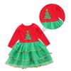 Ipetboom 1pc Christmas Tutu Dress for Girls Sparkling Sequin Xmas Tree Pattern Lightweight Tulle Skirt for Holiday Dress-up and Parties Soft and Comfortable Multi view 2