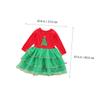 Ipetboom 1pc Christmas Tutu Dress for Girls Sparkling Sequin Xmas Tree Pattern Lightweight Tulle Skirt for Holiday Dress-up and Parties Soft and Comfortable Multi view 3