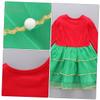 Ipetboom 1pc Christmas Tutu Dress for Girls Sparkling Sequin Xmas Tree Pattern Lightweight Tulle Skirt for Holiday Dress-up and Parties Soft and Comfortable Multi view 4