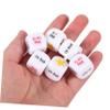BRIGHTFUFU 6pcs Drinking Dice Game Vietnamese Drinking Dices Acrylic Material for Bar Game Night Party view 3