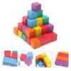 Homoyoyo 50pcs Colorful Wooden Craft Cubes for Projects Square Blocks for Art and Building Smooth Finish for Boys and Girls Crafts and Imaginative Play view 3