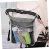 Abaodam 2pcs Baby Stroller Hanging Bag Organizer Portable Mesh Storage for Infant Trolley Waterproof Linen Fabric for Travel and Outdoor Activities view 4