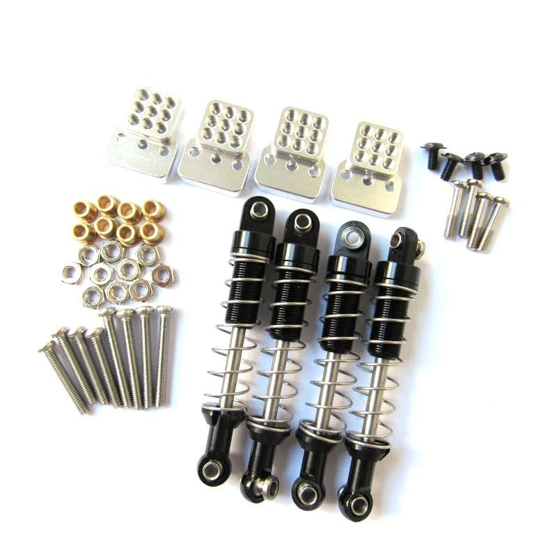 4Pcs Shock Absorber Damper with Extender for WPL C14 C24 MN D90 D91 D99S RC Car Accessories