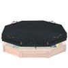 Octagon Sandbox Cover, 600D Waterproof Oxford Cloth with Two Warning Sign Carry Handles and a Circle of 7 Meters Windproof Buckle,Elastic Drawstring Double Layer Windproof.(85" L x 78" W x 9" H) view 1