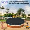 Octagon Sandbox Cover, 600D Waterproof Oxford Cloth with Two Warning Sign Carry Handles and a Circle of 7 Meters Windproof Buckle,Elastic Drawstring Double Layer Windproof.(85" L x 78" W x 9" H) view 4