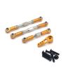 3PCs Metal Steering Rocker Rod Linkage with Serve Arm for 1/12 Wltoys 12402 RC Car Upgrade Parts Universal(Gold) view 1