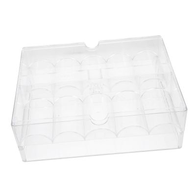 ARTIBETTER Acrylic Poker Chip Organizer Case Lid 200-Count Chip Storage Tray for Poker Table