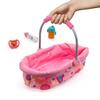 Baby Doll Accessories Bassinet Portable Carrier with Milk Bottle for 8-12 Inch Baby Doll Crib Set Cradle Sleeping Basket Bed Toys view 1
