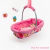 Baby Doll Accessories Bassinet Portable Carrier with Milk Bottle for 8-12 Inch Baby Doll Crib Set Cradle Sleeping Basket Bed Toys view 4