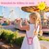 Kids Smart Phone for Girls Universal Bag for Luyiilo/for Luoba/for Yosfeng/for WEOLULI and More, Glitter Powder Bag with Removable Shoulder Strap Fits Toddler Phone/Data Cables/SD Cards - Pink view 2