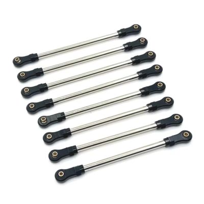 QTUONVD for Yikong for YK4106 1/10 8pcs Metal Pull Rod Link Rod Linkage RC Crawler Car Upgrade Parts Accessories RC Upgrade Parts(Black)