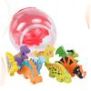 LIOOBO Piece Wooden Dinosaur Toy Set Educational Playthings for Boys and Girls Dinosaur Boys Girls view 2