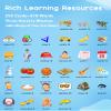 Korean and English Talking Flash Cards for Toddlers, 510 Sight Words Bilingual Learning Toys for Children, Autism Pocket Speech Therapy Toys, Korean Vocabulary Educational Flashcards view 4